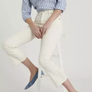 Lucky Brand Corduroy Crop Flare Pants - White